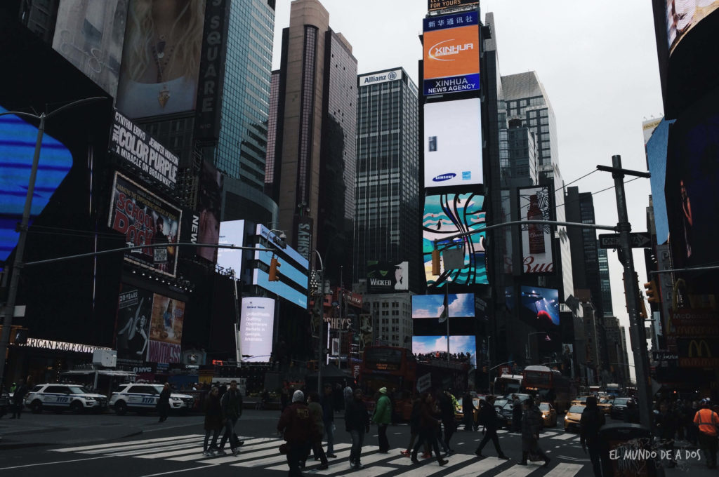 Time Square. Escala en Nueva York