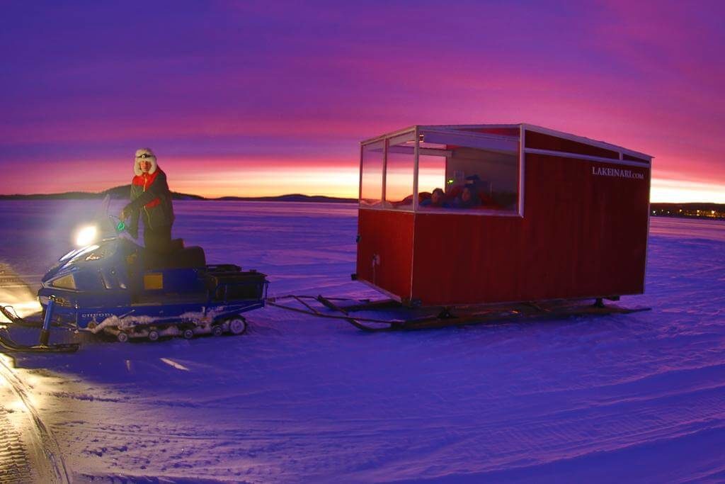 Lake Inari Mobile Cabins. Lugares curiosos para dormir en Laponia.