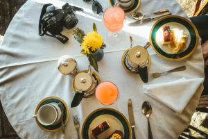 Todo listo para tomar en té en el Llao Llao